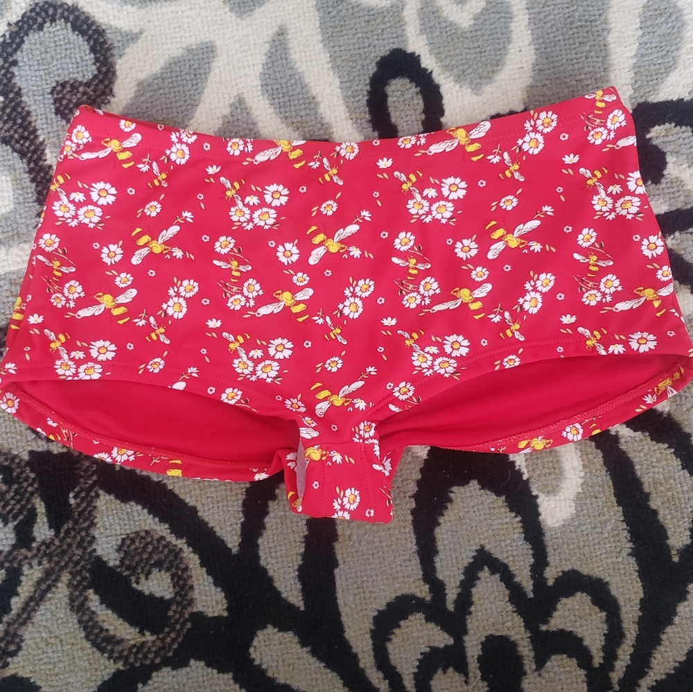 Womens Midnight hour Hot Topic red Bikini Bottoms.